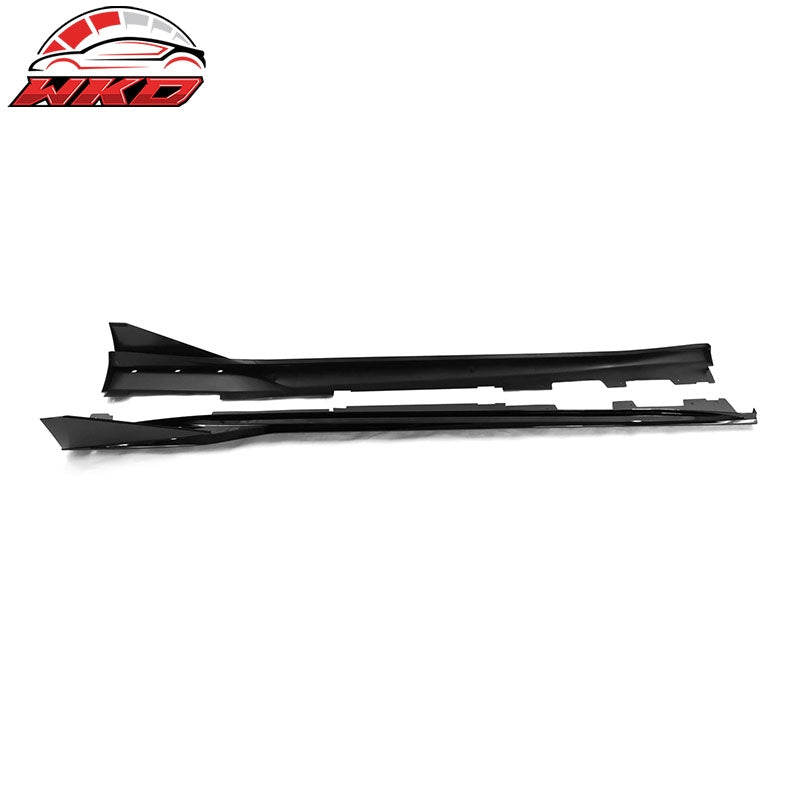 For 16-24 Chevy Camaro Ikon V3 Style Gloss Black Side Skirts Rocker Panel 4PC PP