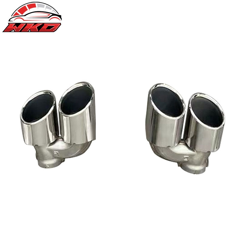 Fits 14-15 Chevy Camaro LT LS Ikon Gloss Black Rear Diffuser + Quad Exhaust Tips
