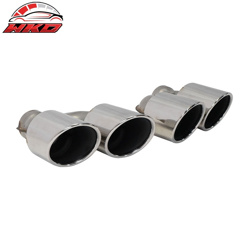 Fits 14-15 Chevy Camaro LT LS Ikon Gloss Black Rear Diffuser + Quad Exhaust Tips