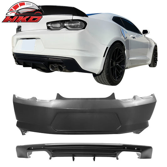 Wholesale 19-24 Chevy Camaro LT/LS/SS/ZL1 OE Style Rear Bumper Cover & Matte Diffuser - Wikond Auto