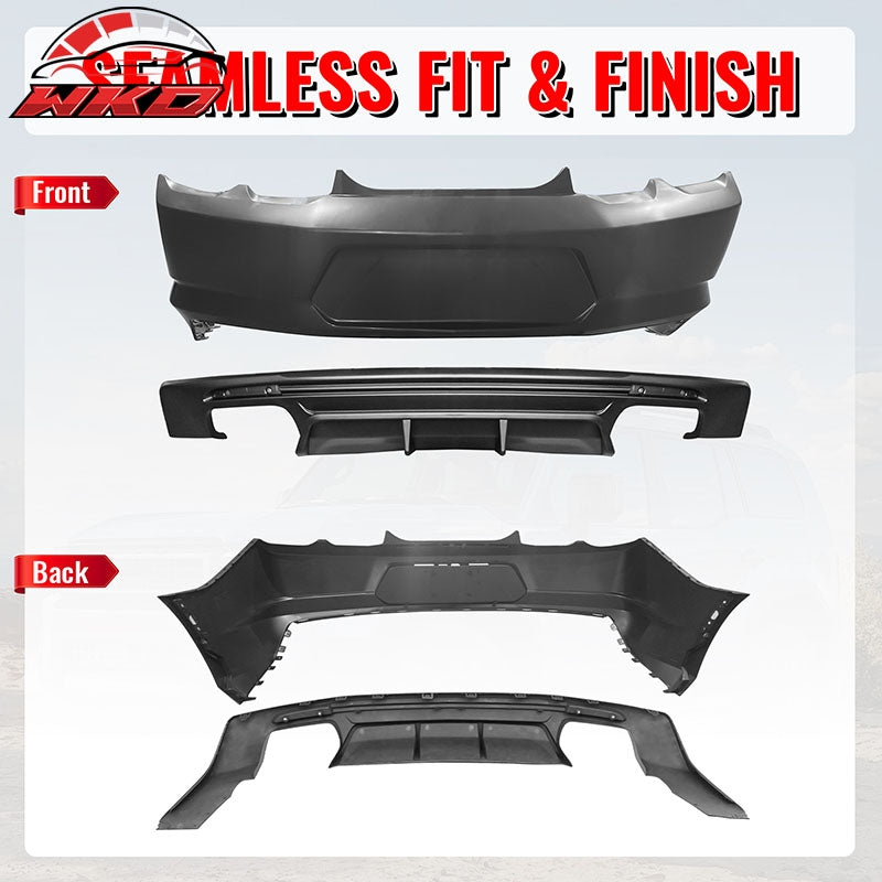 Wholesale 19-24 Chevy Camaro LT/LS/SS/ZL1 OE Style Rear Bumper Cover & Matte Diffuser - Wikond Auto