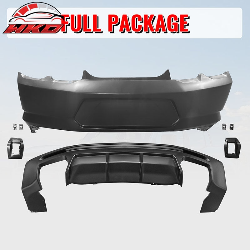 Wholesale 19-24 Chevy Camaro LT/LS/SS/ZL1 OE Style Rear Bumper Cover & Matte Diffuser - Wikond Auto