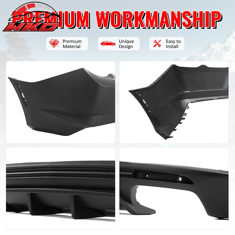 Wholesale 19-24 Chevy Camaro LT/LS/SS/ZL1 OE Style Rear Bumper Cover & Matte Diffuser - Wikond Auto