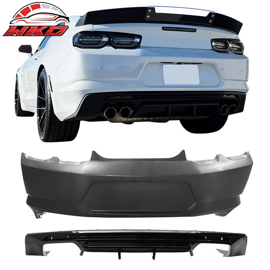 Wholesale 19-24 Chevy Camaro LT/LS/SS/ZL1 OE Style Rear Bumper Cover & Gloss Diffuser - Wikond Auto