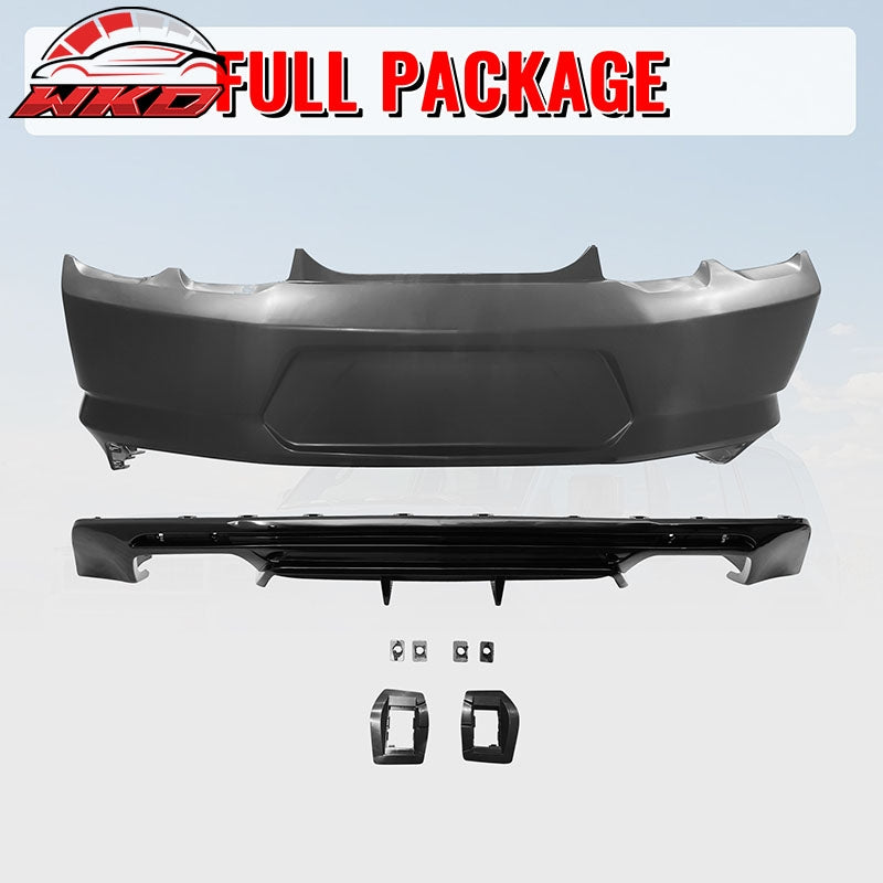 Wholesale 19-24 Chevy Camaro LT/LS/SS/ZL1 OE Style Rear Bumper Cover & Gloss Diffuser - Wikond Auto
