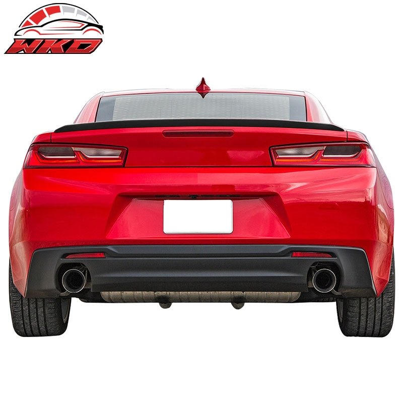Fits 16-24 Chevy Camaro RS Style Flush Mount Rear Trunk Spoiler ABS Unpainted