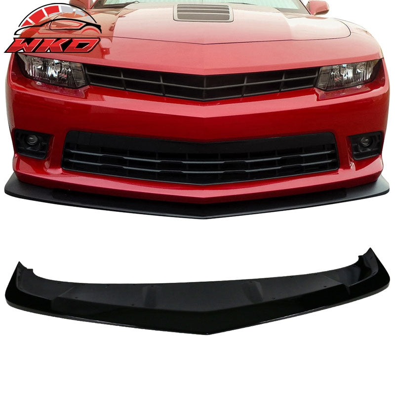 Wholesale 14-15 Chevy Camaro SS A Style Front Bumper Lip Gloss Black - PP