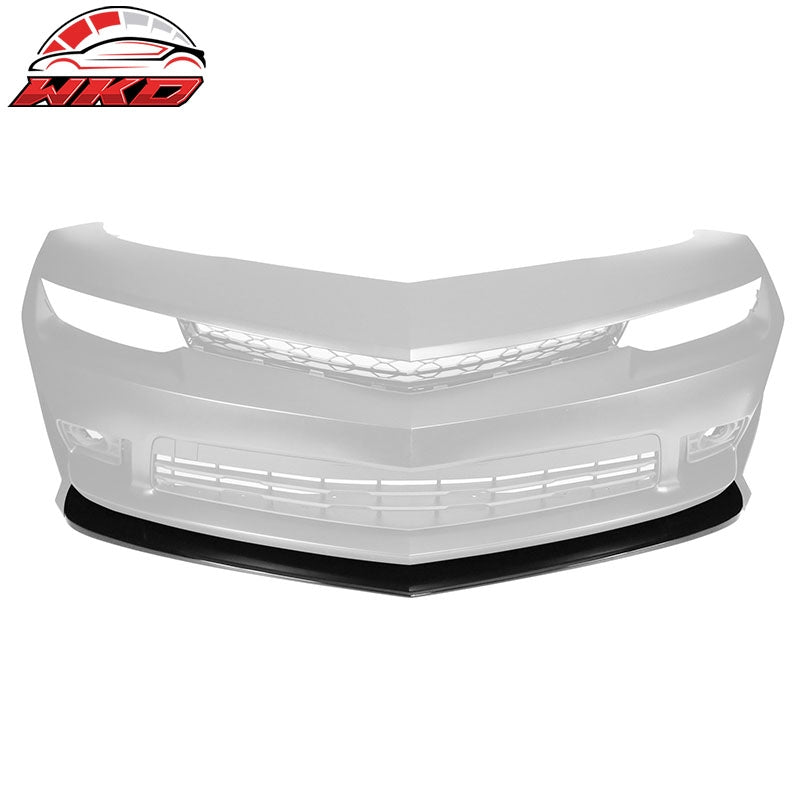 Fits 14-15 Chevy Camaro SS A Style Front Bumper Lip Gloss Black - PP