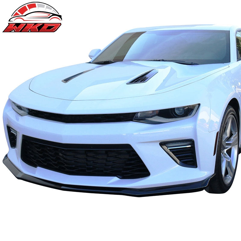 Fits 16-24 Chevy Camaro SS V8 OE Style Matte Black Front Bumper Spoiler Lip