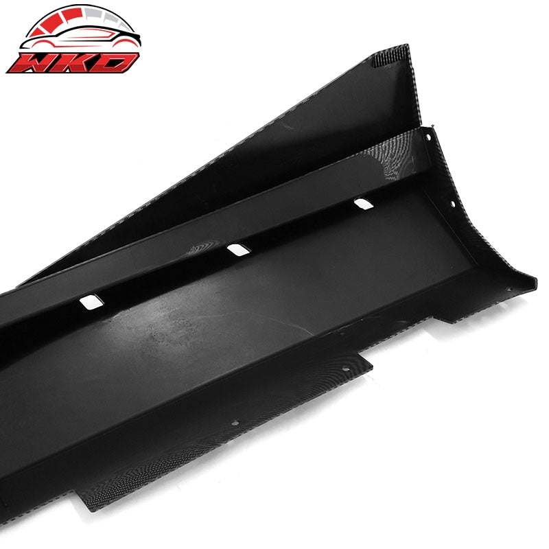 For 10-15 Chevy Camaro IKON V3 Style Side Skirts Extension Carbon Fiber Print PP