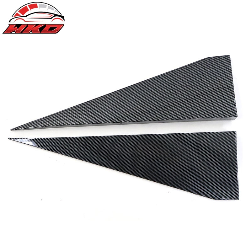 For 10-15 Chevy Camaro IKON V3 Style Side Skirts Extension Carbon Fiber Print PP
