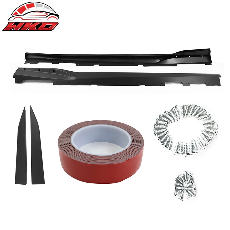 Wholesale 16-24 Chevy Camaro Rocker Style Matte Black Side Skirts Extension 4PCS PP - Wikond Auto