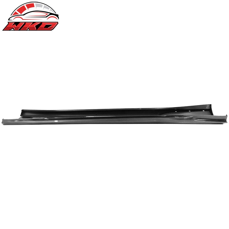 Fits 16-24 Chevy Camaro Rocker Style Side Skirts Lip Carbon Fiber Print 4PCS PP