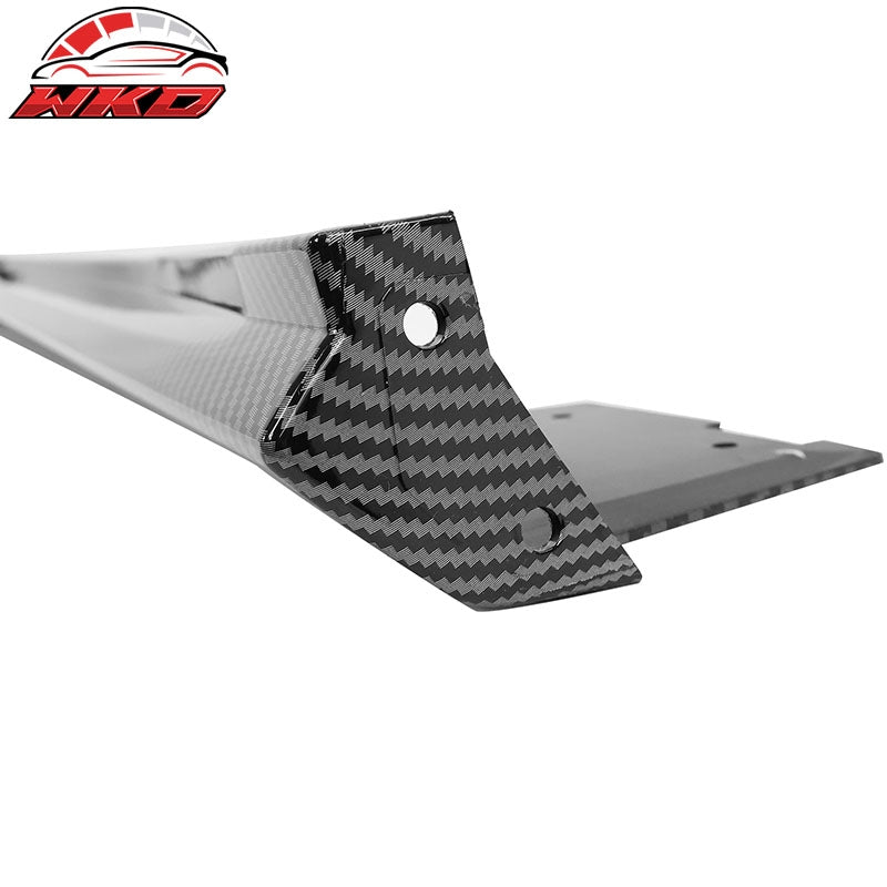 Fits 16-24 Chevy Camaro Rocker Style Side Skirts Lip Carbon Fiber Print 4PCS PP