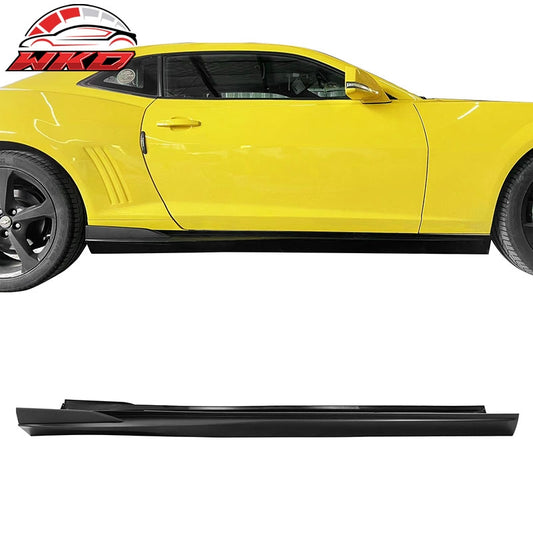 Wholesale 10-15 Chevy Camaro Rocker Style Add On Side Skirts Panels Matte Black PP