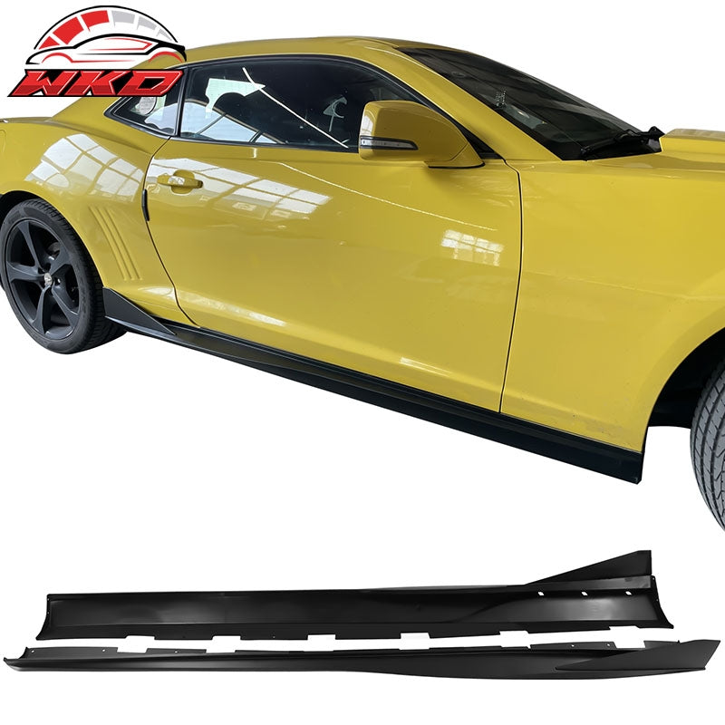 Wholesale 10-15 Chevy Camaro Matte Black PP Side Skirts Rocker Panel IKON V3 Style