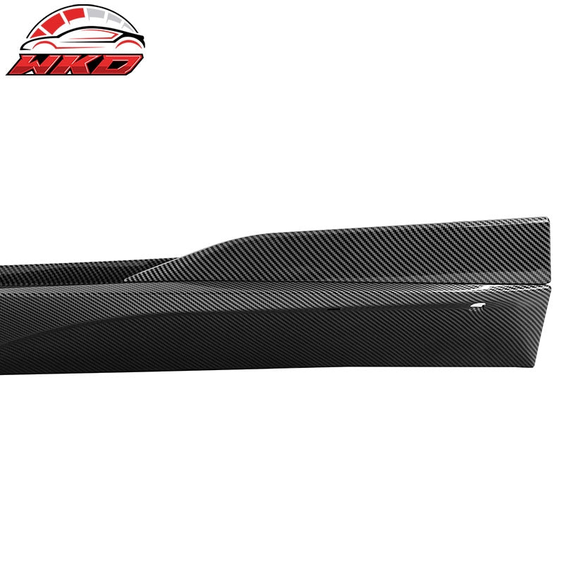 Fits 10-15 Chevy Camaro Rocker Style Add On Side Skirts Carbon Fiber Print PP