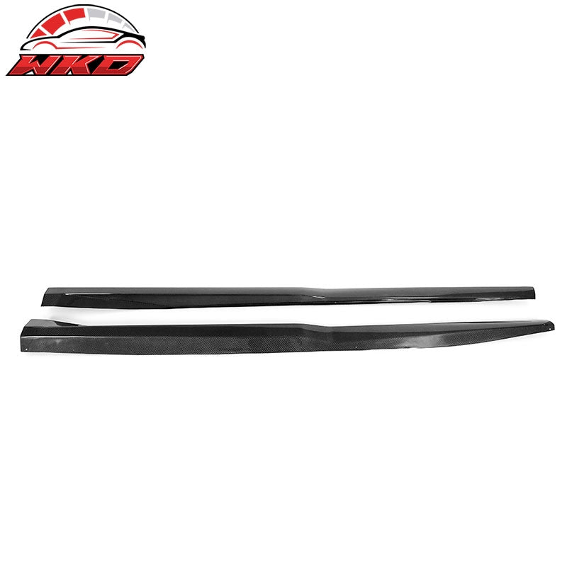 Fits 16-24 Chevy Camaro ZL1 Style Side Skirts Panel Extension 2PC - Carbon Fiber