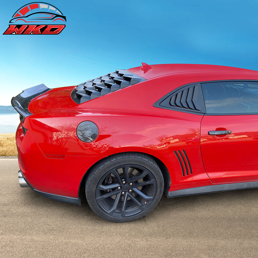 Fits 10-13 Chevrolet Camaro IKON Style Trunk Spoiler - Carbon Fiber Print