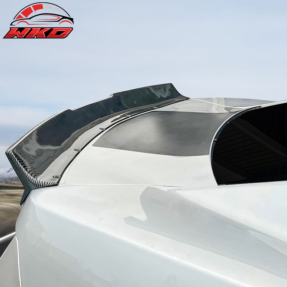 Fits 10-13 Chevrolet Camaro IKON Style Trunk Spoiler - Carbon Fiber Print