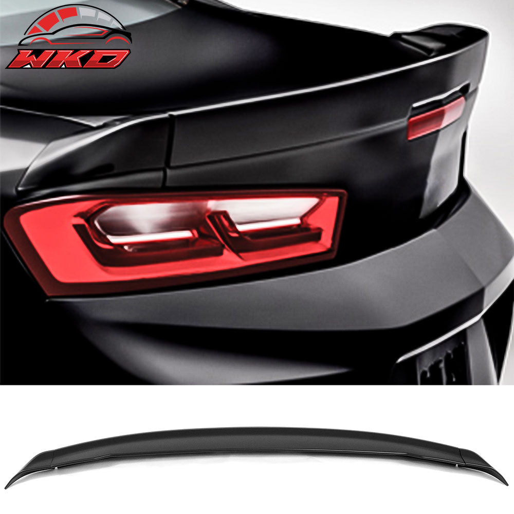 Fits 16-24 Chevrolet Camaro OE Style Rear Trunk Spoiler Wing Lip 3PC Matte Black