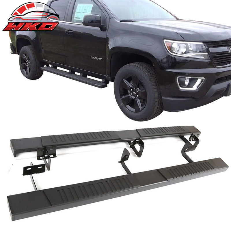 Fits 15-18 Chevy Colorado GMC Canyon Crew Cab 76" Running Boards Black