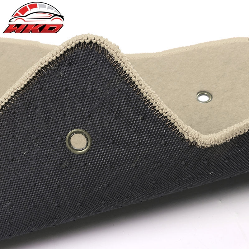 Fits 05-13 Chevy Corvette C6 Car Floor Mats Liner Front Nylon Beige Carpets 2PC
