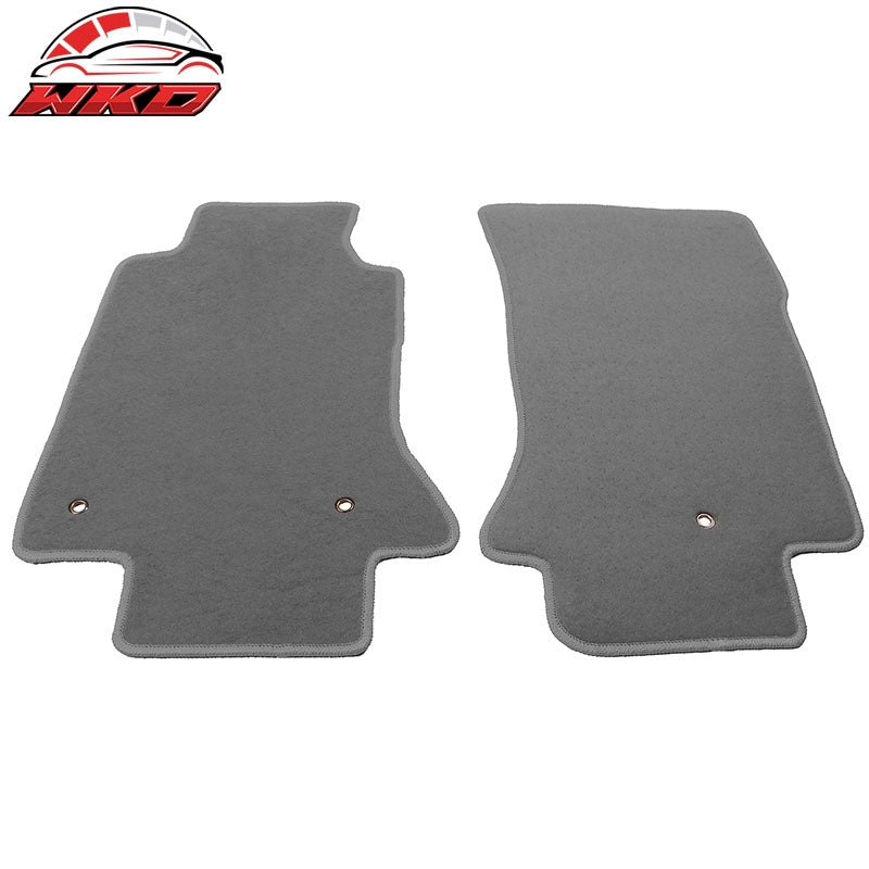 Fits 05-13 Chevy Corvette C6 Car Floor Mats Liner Front Nylon Grey Carpets 2PC