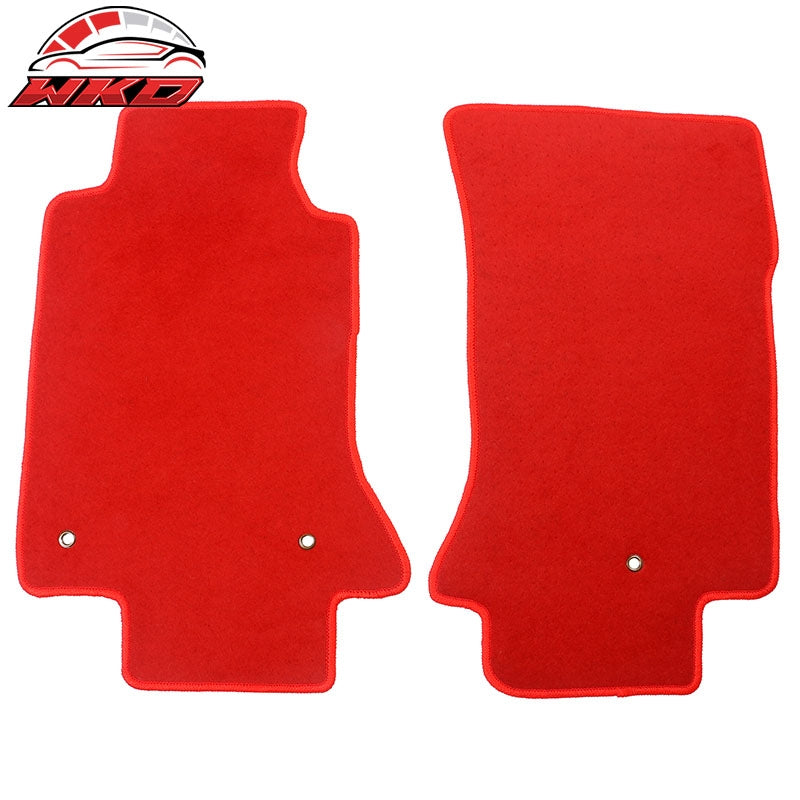 Wholesale 05-13 Chevy Corvette C6 Car Floor Mats Liner Front Nylon Red Carpets 2PC