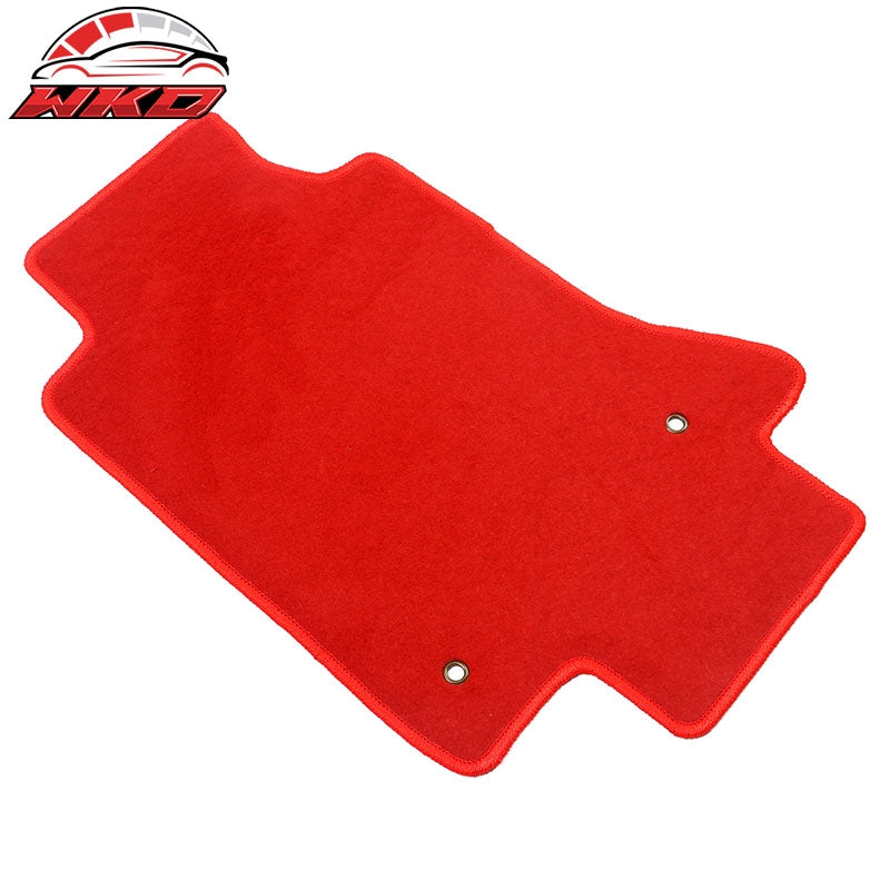 Fits 05-13 Chevy Corvette C6 Car Floor Mats Liner Front Nylon Red Carpets 2PC