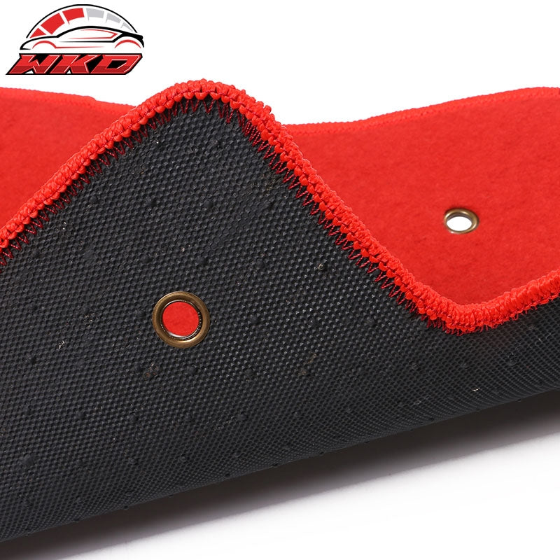 Fits 05-13 Chevy Corvette C6 Car Floor Mats Liner Front Nylon Red Carpets 2PC