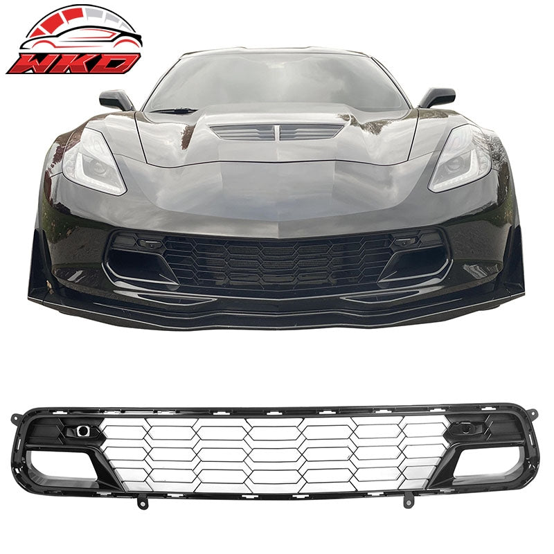 Wholesale 14-19 Chevy Corvette C7 Z06 Style Front Bumper Mesh Grille ABS Gloss Black