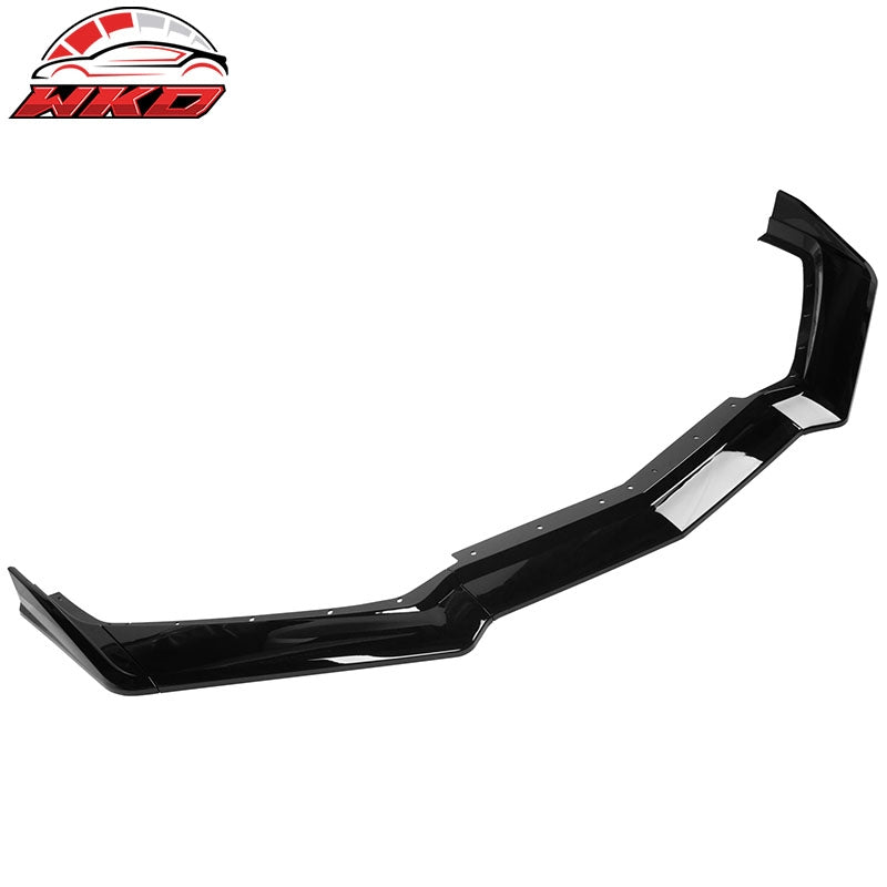 Fits 20-26 Chevrolet Corvette C8 Front Bumper Lip Lower Spoiler 5PCS Gloss Black