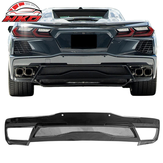 Wholesale 20-26 Chevy Corvette C8 Z51 Stingray OE Rear Bumper Diffuser Pearl Black PP - Wikond Auto