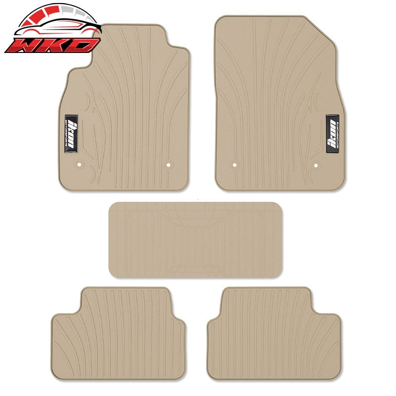 Wholesale 08-16 Chevy Cruze Custom Fit Latex Rubber Car Floor Mats Liner 5PCS - Beige