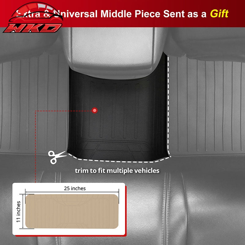 Fits 08-16 Chevy Cruze Custom Fit Latex Rubber Car Floor Mats Liner 5PCS - Beige