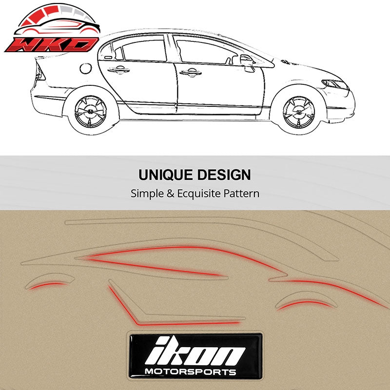 Fits 08-16 Chevy Cruze Custom Fit Latex Rubber Car Floor Mats Liner 5PCS - Beige