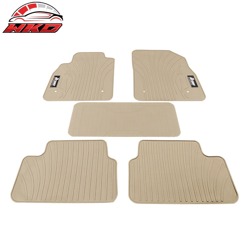 Fits 08-16 Chevy Cruze Custom Fit Latex Rubber Car Floor Mats Liner 5PCS - Beige