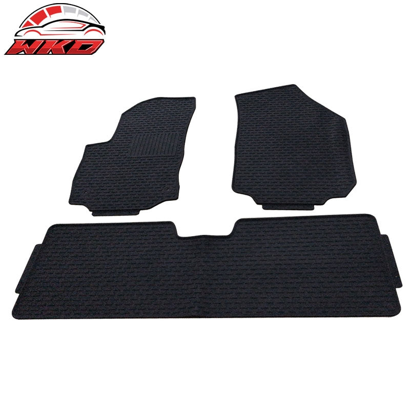 Fits 18-24 Chevy Equinox Black Rubber All Weather Floor Mats
