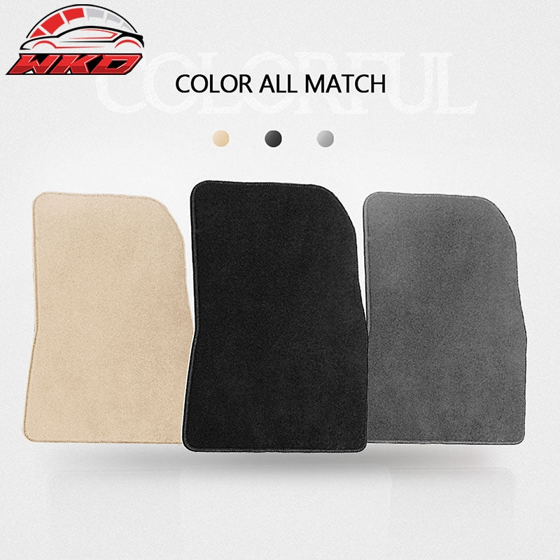 Fits 10-17 Chevy Equinox Floor Mats Front & Rear 4PC Black Nylon
