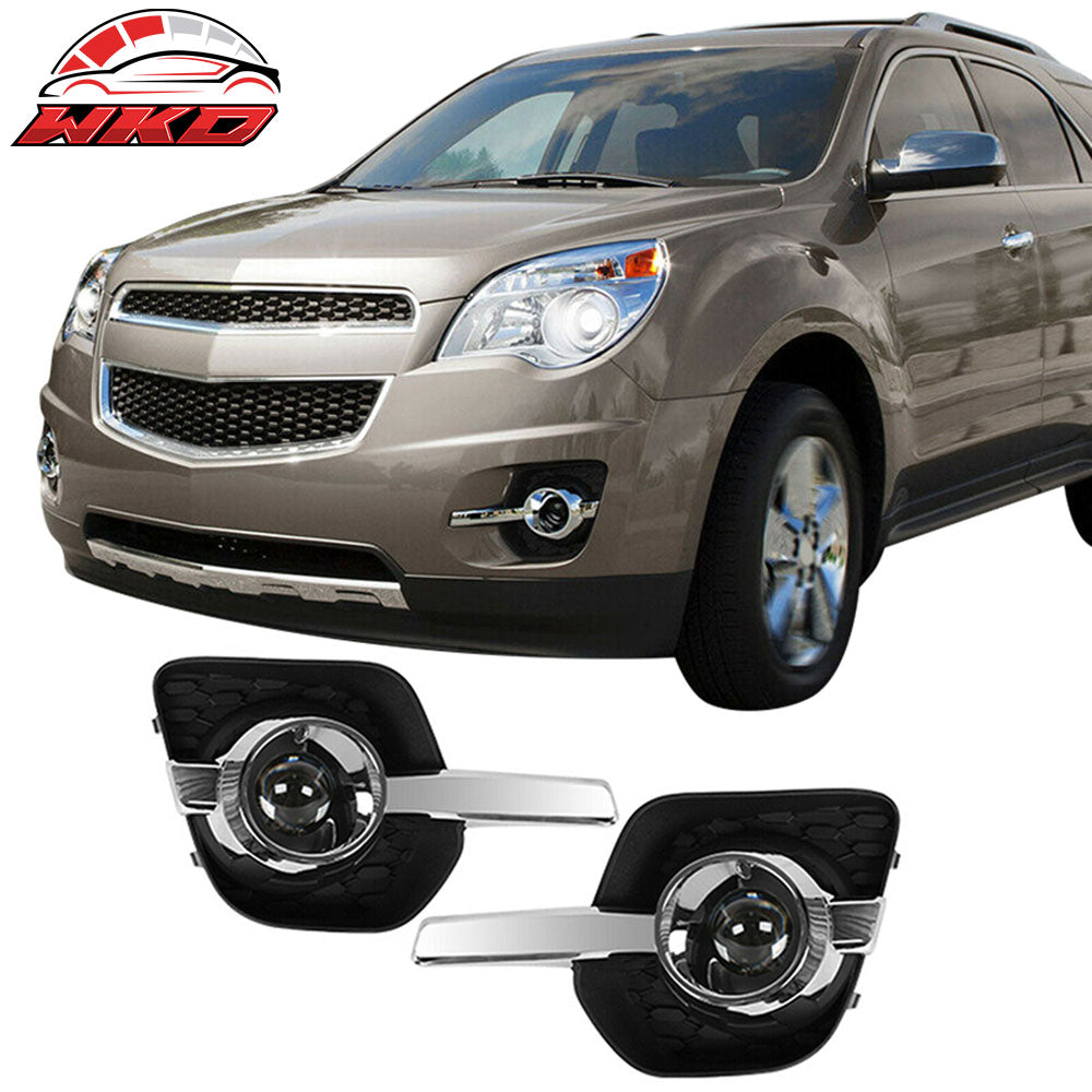 Fits 10-16 Chevy Equinox Front Bumper Clear Fog Lights Replacement Driving Lamps