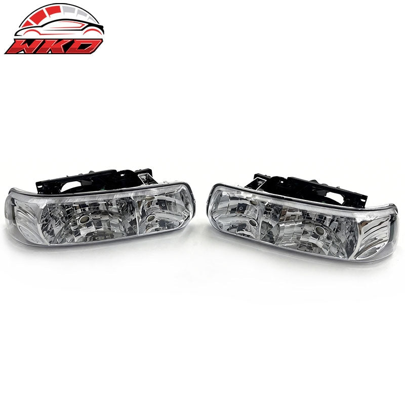 Wholesale 99-02 Chevy Silverado 1500 2500 3500 HD Head Lights Chrome Housing 2PCS