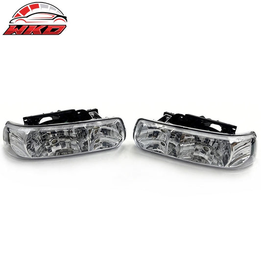 Wholesale 99-02 Chevy Silverado 1500 2500 3500 HD Head Lights Chrome Housing 2PCS