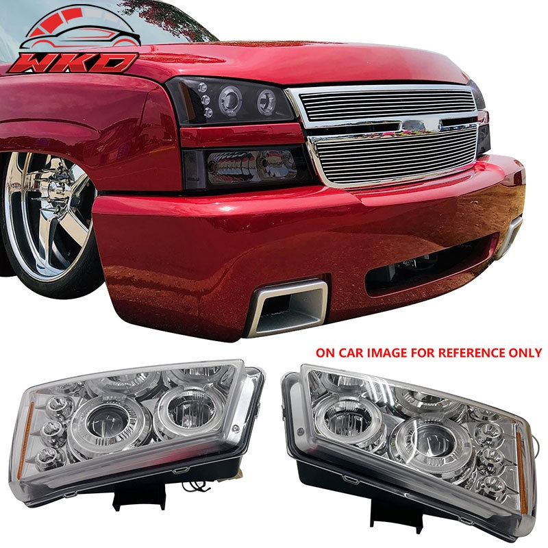 Fits 03-07 Chevy Silverado 1500 2500 Front Headlights Head Lights Lamp Assembly