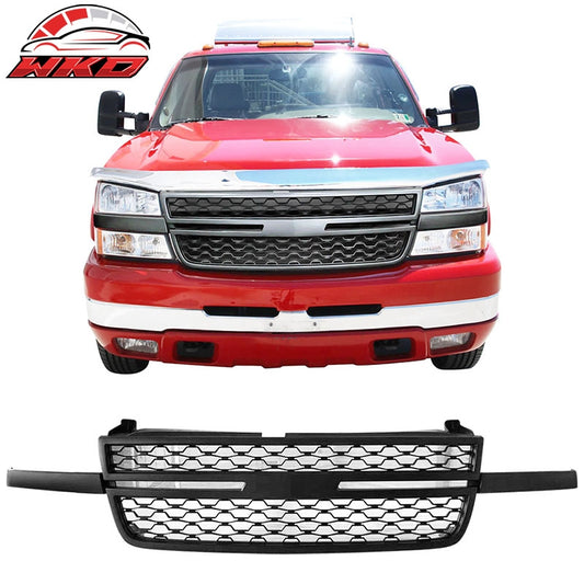 Wholesale 05-07 Chevy Silverado 1500 2500HD 3500 Front Upper Grille Matte Black