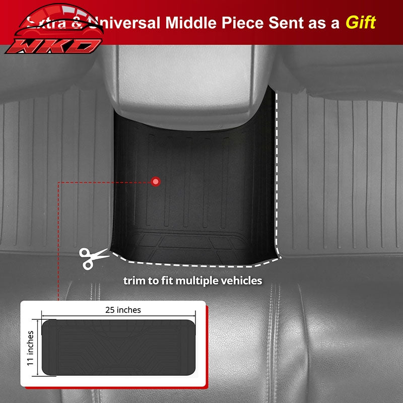 For 99-06 Chevy Silverado 1500 Crew Cab Latex Floor Mats All Weather Carpets 5PC