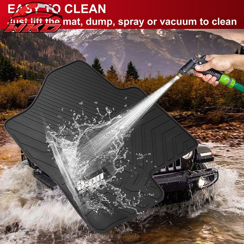 For 99-06 Chevy Silverado 1500 Crew Cab Latex Floor Mats All Weather Carpets 5PC