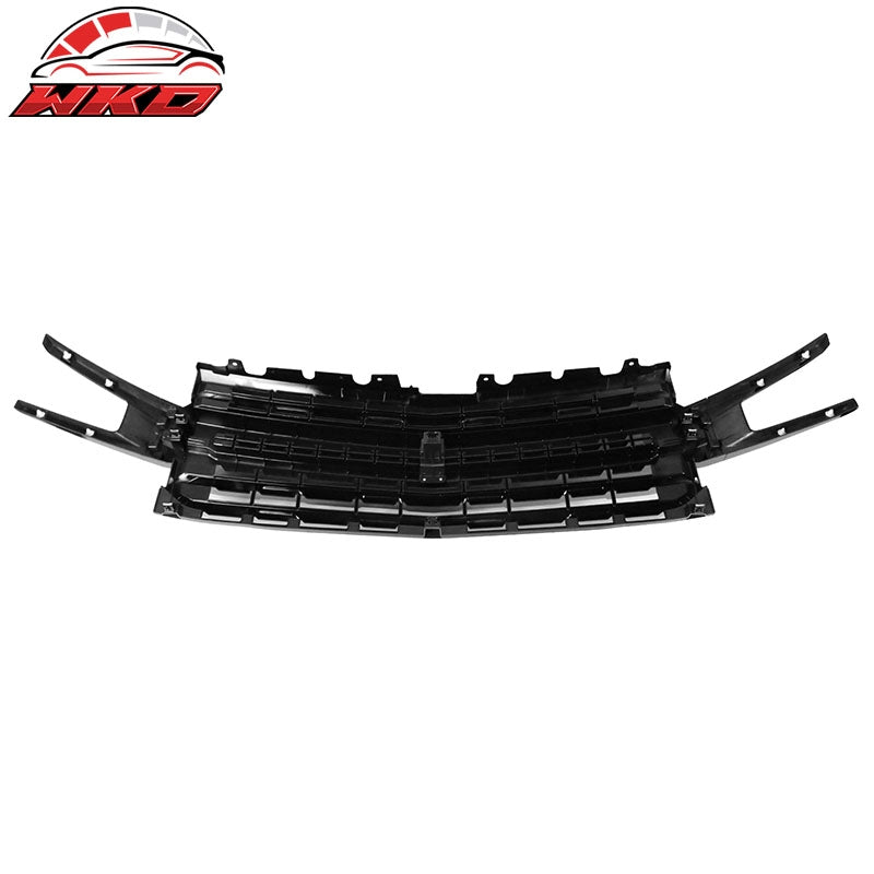 Fits 19-21 Chevy Silverado 1500 LTZ Front Bumper Hood Mesh Grille - Gloss Black