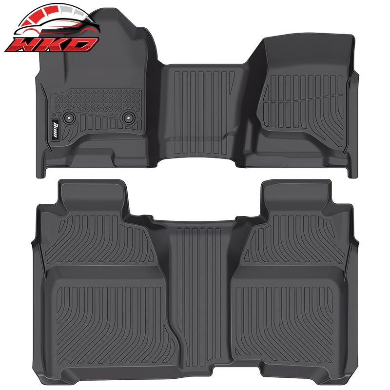 Wholesale 14-19 Chevy Silverado& GMC Sierra 1500 2500 3500 Crew Cab Floor Mats TPE - Wikond Auto