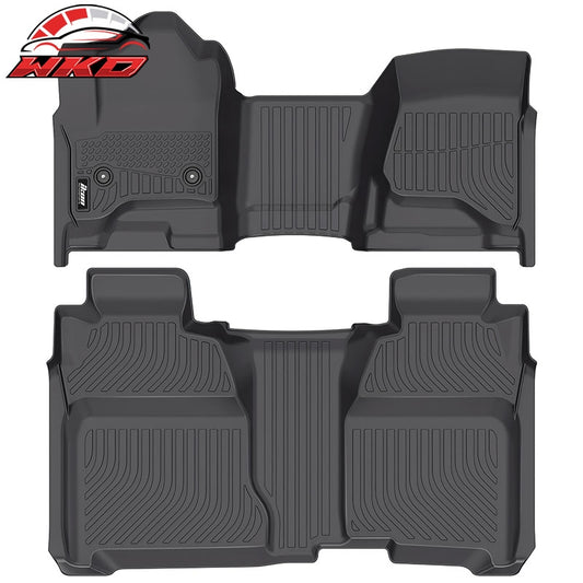 Wholesale 14-19 Chevy Silverado& GMC Sierra 1500 2500 3500 Crew Cab Floor Mats TPE - Wikond Auto